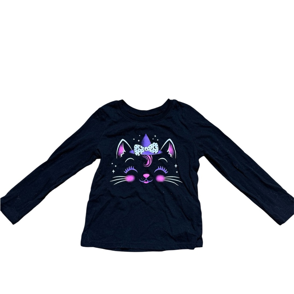 The Children's Place |  Toddler Halloween Black Long Sleeve Cat Tee | 2T